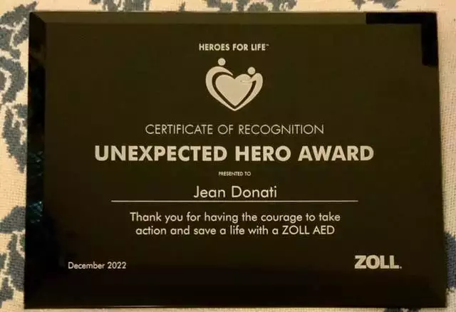 zoll unexpected hero award